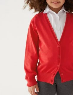 M&S Collection Cardigans 2pk Girls' Pure Cotton School Cardigan (3-18 Yrs) -School Uniform Sales Store SD 04 T76 1371 B0 X EC 1