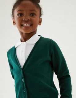 M&S Collection Cardigans 2pk Girls' Pure Cotton School Cardigan (3-18 Yrs) -School Uniform Sales Store SD 04 T76 1371 J0 X EC 0