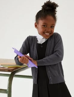 M&S Collection Cardigans 2pk Girls' Pure Cotton School Cardigan (3-18 Yrs) -School Uniform Sales Store SD 04 T76 1371 T0 X EC 0