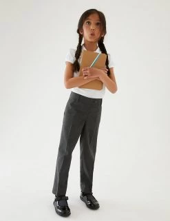 M&S Collection 2pk Girls' Slim Leg School Trousers (2-18 Yrs) -School Uniform Sales Store SD 04 T76 1425 T0 X EC 0