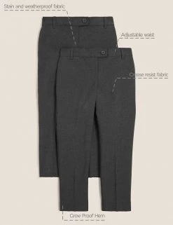 M&S Collection 2pk Girls' Skinny Leg School Trousers (2-18 Yrs) 27 M&S Collection 2pk Girls' Skinny Leg School Trousers (2-18 Yrs) -School Uniform Sales Store SD 04 T76 1426 T0 X EC 90