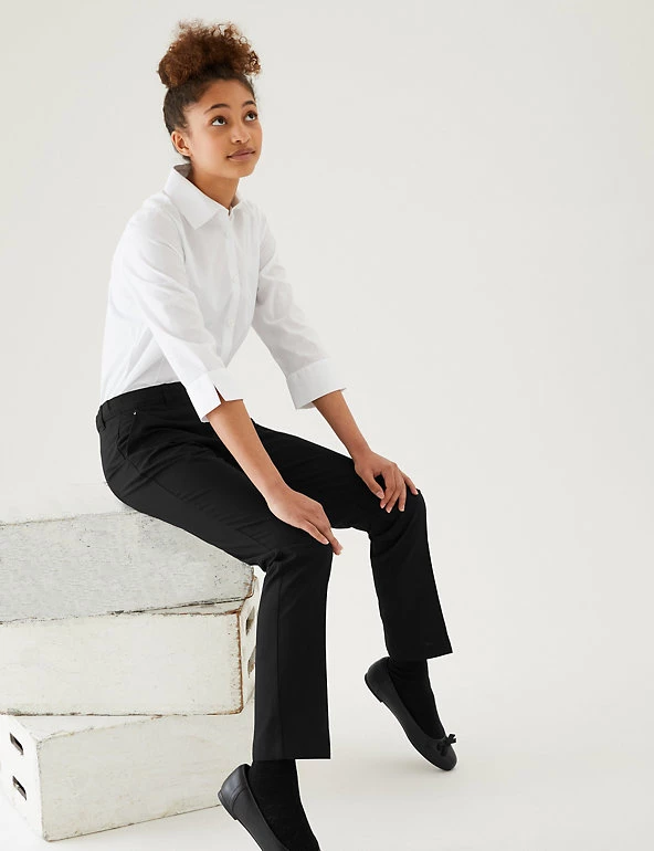 M&S Collection 2pk Girls' Skinny Leg School Trousers (2-18 Yrs) 3 M&S Collection 2pk Girls' Skinny Leg School Trousers (2-18 Yrs)