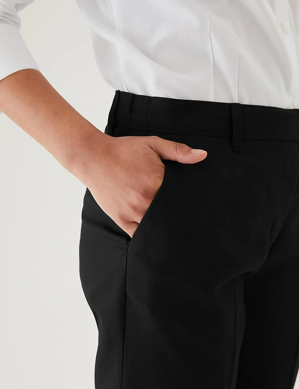 M&S Collection 2pk Girls' Skinny Leg School Trousers (2-18 Yrs) 8 M&S Collection 2pk Girls' Skinny Leg School Trousers (2-18 Yrs) - Image 6