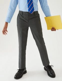 M&S Collection 2pk Girls' Easy Dressing Slim Leg School Trousers (3-18 Yrs) -School Uniform Sales Store SD 04 T76 1427 T0 X EC 1