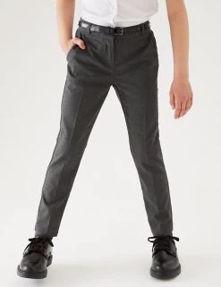 M&S Collection Girls' Skinny Leg Belted School Trousers (2-18 Yrs) 25 M&S Collection Girls' Skinny Leg Belted School Trousers (2-18 Yrs) -School Uniform Sales Store SD 04 T76 1428 T0 X EC 1