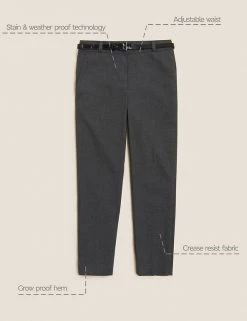 M&S Collection Girls' Skinny Leg Belted School Trousers (2-18 Yrs) 24 M&S Collection Girls' Skinny Leg Belted School Trousers (2-18 Yrs) -School Uniform Sales Store SD 04 T76 1428 T0 X EC 90