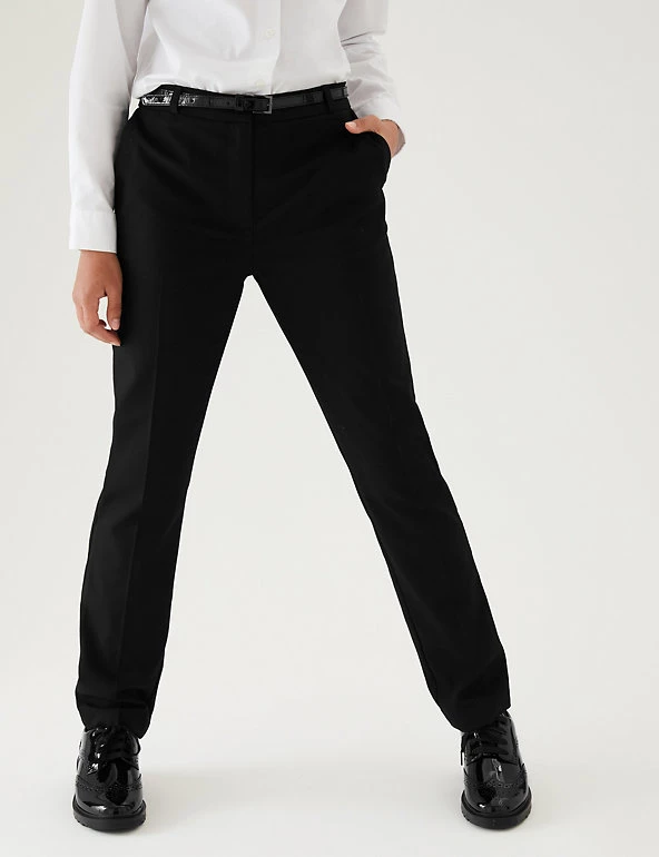 M&S Collection Girls' Skinny Leg Belted School Trousers (2-18 Yrs) 5 M&S Collection Girls' Skinny Leg Belted School Trousers (2-18 Yrs) - Image 3