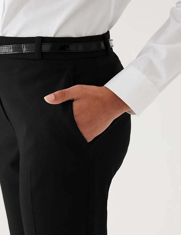 M&S Collection Girls' Skinny Leg Belted School Trousers (2-18 Yrs) 8 M&S Collection Girls' Skinny Leg Belted School Trousers (2-18 Yrs) - Image 6