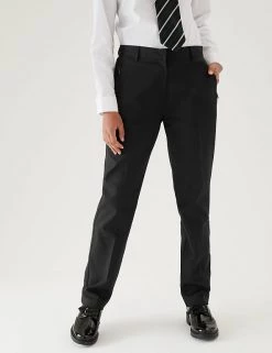 M&S Collection Girls' Slim Leg Regular Fit School Trousers (2-18 Yrs) 18 M&S Collection Girls' Slim Leg Regular Fit School Trousers (2-18 Yrs) -School Uniform Sales Store SD 04 T76 1431 Y0 X EC 1