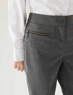 M&S Collection Girls' Super Skinny Zip School Trousers (2-18 Yrs) -School Uniform Sales Store SD 04 T76 1433 T0 X EC 4