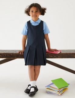 M&S Collection Dresses Girls' Permanent Pleats School Pinafore (2-12 Yrs) -School Uniform Sales Store SD 04 T76 1752 F0 X EC 0