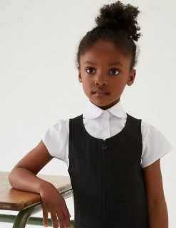 M&S Collection Dresses Girls' Permanent Pleats School Pinafore (2-12 Yrs) -School Uniform Sales Store SD 04 T76 1752 Y0 X EC 1