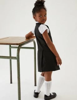 M&S Collection Dresses Girls' Permanent Pleats School Pinafore (2-12 Yrs) -School Uniform Sales Store SD 04 T76 1752 Y0 X EC 2
