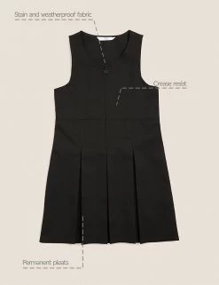 M&S Collection Dresses Girls' Permanent Pleats School Pinafore (2-12 Yrs) -School Uniform Sales Store SD 04 T76 1752 Y0 X EC 90
