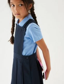 M&S Collection Dresses Girls' Permanent Pleats School Pinafore (2-12 Yrs) -School Uniform Sales Store SD 04 T76 1756 F0 X EC 1