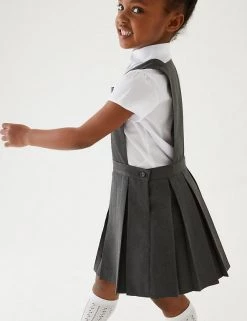 M&S Collection Dresses Girls' Permanent Pleats School Pinafore (2-12 Yrs) -School Uniform Sales Store SD 04 T76 1756 T0 X EC 1