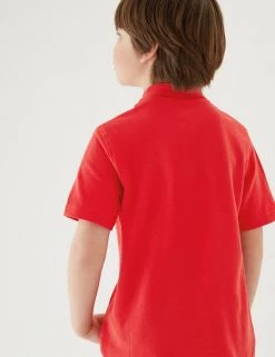 M&S Collection Polo-shirts 3pk Unisex Pure Cotton School Polo Shirts (2-16 Yrs) -School Uniform Sales Store SD 04 T76 2051 B0 X EC 4