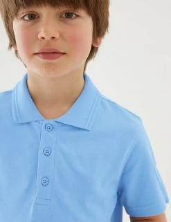 M&S Collection Polo-shirts 3pk Unisex Pure Cotton School Polo Shirts (2-16 Yrs) -School Uniform Sales Store SD 04 T76 2051 E0 X EC 3