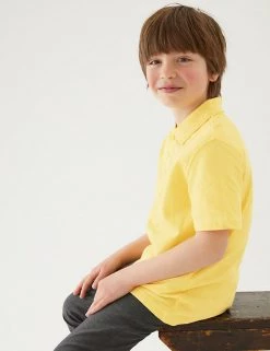 M&S Collection Polo-shirts 3pk Unisex Pure Cotton School Polo Shirts (2-16 Yrs) -School Uniform Sales Store SD 04 T76 2051 R0 X EC 1