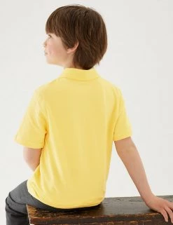 M&S Collection Polo-shirts 3pk Unisex Pure Cotton School Polo Shirts (2-16 Yrs) -School Uniform Sales Store SD 04 T76 2051 R0 X EC 4