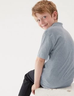 M&S Collection Polo-shirts 3pk Unisex Pure Cotton School Polo Shirts (2-16 Yrs) -School Uniform Sales Store SD 04 T76 2051 T0 X EC 3