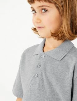 M&S Collection Polo-shirts 3pk Unisex Pure Cotton School Polo Shirts (2-16 Yrs) -School Uniform Sales Store SD 04 T76 2051 T0 X EC 4