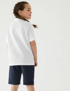 M&S Collection Polo-shirts 3pk Unisex Pure Cotton School Polo Shirts (2-16 Yrs) -School Uniform Sales Store SD 04 T76 2051 Z0 X EC 2