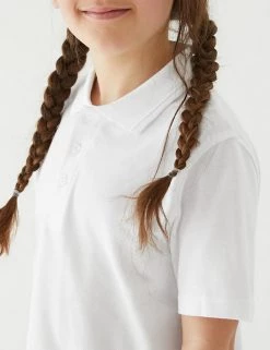 M&S Collection Polo-shirts 3pk Unisex Pure Cotton School Polo Shirts (2-16 Yrs) -School Uniform Sales Store SD 04 T76 2051 Z0 X EC 3