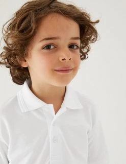 M&S Collection Polo-shirts 2pk Boys' Stain Resist School Polo Shirts (2-16 Yrs) -School Uniform Sales Store SD 04 T76 2053 Z0 X EC 1