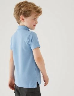 M&S Collection Polo-shirts 2pk Boys' Slim Fit School Polo Shirts (2-16 Yrs) -School Uniform Sales Store SD 04 T76 2055 E0 X EC 2