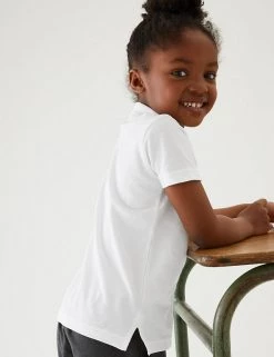 M&S Collection Polo-shirts 2pk Girls' Slim Fit School Polo Shirts (2-16 Yrs) -School Uniform Sales Store SD 04 T76 2058 Z0 X EC 2