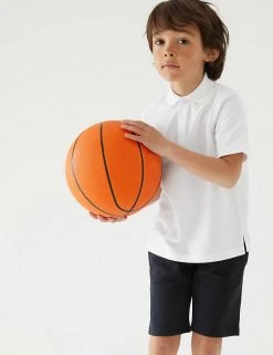 M&S Collection Polo-shirts 2 Pack Unisex Skin Kind™ School Polo Shirts (2-16 Yrs) -School Uniform Sales Store SD 04 T76 2066S Z0 X EC 1