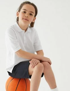 M&S Collection Polo-shirts 2 Pack Unisex Skin Kind™ School Polo Shirts (2-16 Yrs) -School Uniform Sales Store SD 04 T76 2066S Z0 X EC 4