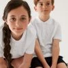 M&S Collection Polo-shirts 2pk Unisex Easy Dressing School Polo Shirts (3-18 Yrs) -School Uniform Sales Store SD 04 T76 2084 Z0 X EC 0