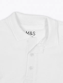 M&S Collection Polo-shirts 2pk Unisex Easy Dressing School Polo Shirts (3-18 Yrs) -School Uniform Sales Store SD 04 T76 2084 Z0 X EC 6