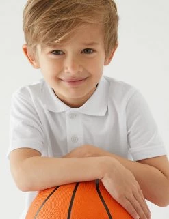 M&S Collection Polo-shirts 5pk Unisex Pure Cotton School Polo Shirts (2-18 Yrs) -School Uniform Sales Store SD 04 T76 2087 Z0 X EC 1