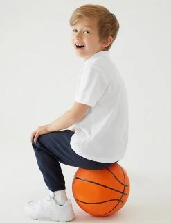 M&S Collection Polo-shirts 5pk Unisex Pure Cotton School Polo Shirts (2-18 Yrs) -School Uniform Sales Store SD 04 T76 2087 Z0 X EC 4