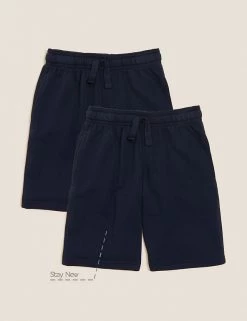 M&S Collection 2pk Unisex Sport School Shorts (2-16 Yrs) -School Uniform Sales Store SD 04 T76 2400 F0 X EC 90