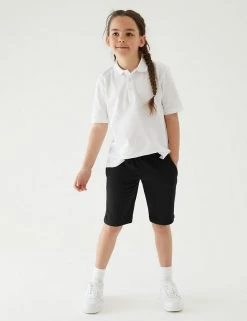 M&S Collection 2pk Unisex Sport School Shorts (2-16 Yrs) -School Uniform Sales Store SD 04 T76 2400 Y0 X EC 2