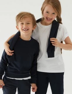 GOODMOVE Jumpers Unisex Regular Fit School Sweatshirt (3-16 Yrs)