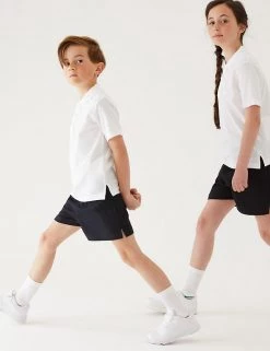 M&S Collection 2pk Unisex Pure Cotton School Shorts (2-16 Yrs) 20 M&S Collection 2pk Unisex Pure Cotton School Shorts (2-16 Yrs) -School Uniform Sales Store SD 04 T76 3234 Y0 X EC 0
