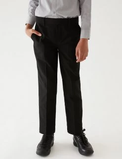 M&S Collection 2pk Boys' Easy Dressing School Trousers (3-18 Yrs) -School Uniform Sales Store SD 04 T76 3635 Y0 X EC 1
