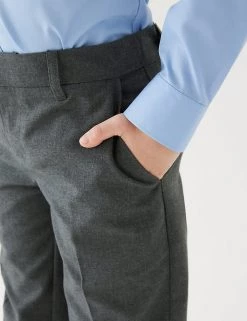 M&S Collection 2pk Boys' Slim Leg Plus Fit School Trousers (2-18 Yrs) -School Uniform Sales Store SD 04 T76 3643P T0 X EC 4