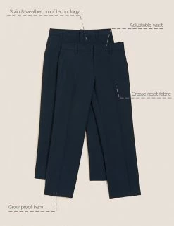 M&S Collection Boys' 2pk Slim Leg School Trousers (2-18 Yrs) -School Uniform Sales Store SD 04 T76 3643 F0 X EC 90