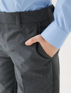 M&S Collection 2pk Boys' Slim Leg Slim Fit School Trousers (2-18 Yrs) -School Uniform Sales Store SD 04 T76 3645 T0 X EC 4