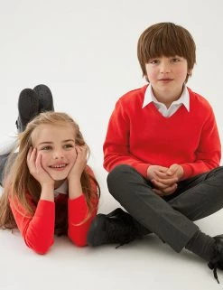 M&S Collection Jumpers 2pk Unisex Pure Cotton School Jumper (3-18 Yrs) 58 M&S Collection Jumpers 2pk Unisex Pure Cotton School Jumper (3-18 Yrs) -School Uniform Sales Store SD 04 T76 3919 B0 X EC 0