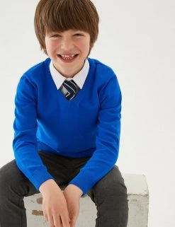 M&S Collection Jumpers 2pk Unisex Pure Cotton School Jumper (3-18 Yrs) 72 M&S Collection Jumpers 2pk Unisex Pure Cotton School Jumper (3-18 Yrs) -School Uniform Sales Store SD 04 T76 3919 E0 X EC 2