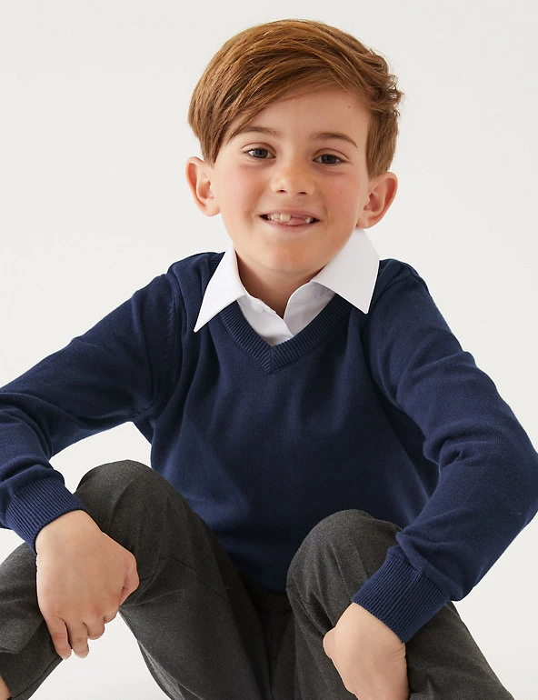 M&S Collection Jumpers 2pk Unisex Pure Cotton School Jumper (3-18 Yrs) 38 M&S Collection Jumpers 2pk Unisex Pure Cotton School Jumper (3-18 Yrs) - Image 36