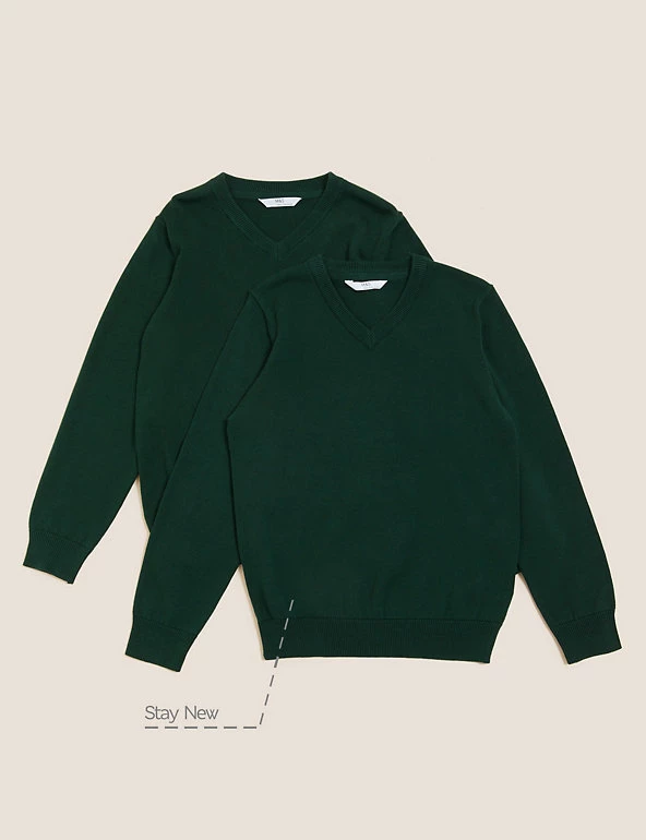 M&S Collection Jumpers 2pk Unisex Pure Cotton School Jumper (3-18 Yrs) 40 M&S Collection Jumpers 2pk Unisex Pure Cotton School Jumper (3-18 Yrs) - Image 38