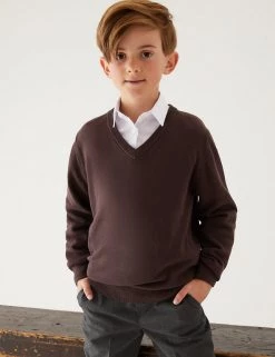 M&S Collection Jumpers 2pk Unisex Pure Cotton School Jumper (3-18 Yrs) 56 M&S Collection Jumpers 2pk Unisex Pure Cotton School Jumper (3-18 Yrs) -School Uniform Sales Store SD 04 T76 3919 N0 X EC 2